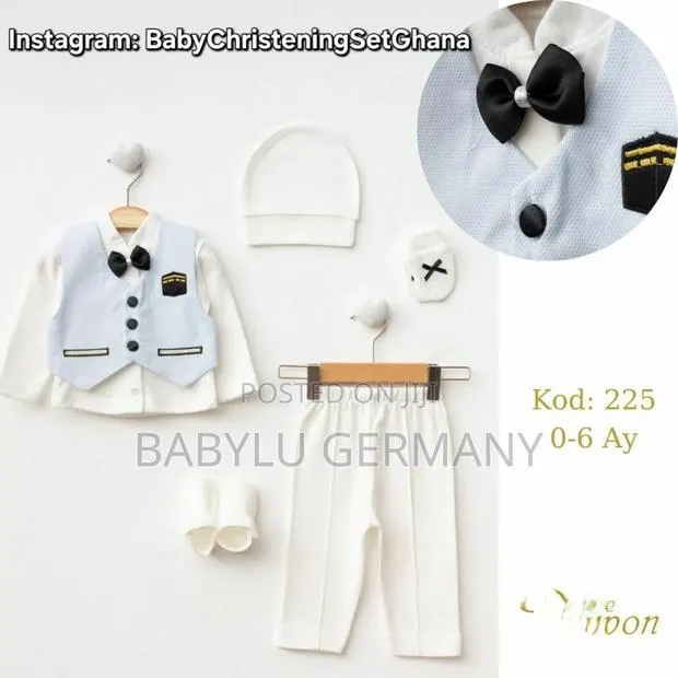 Baby Boy Blue and White Suit Set · Photo 1