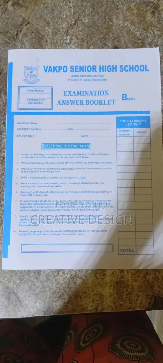 Answer Sheet Printing · Photo 1