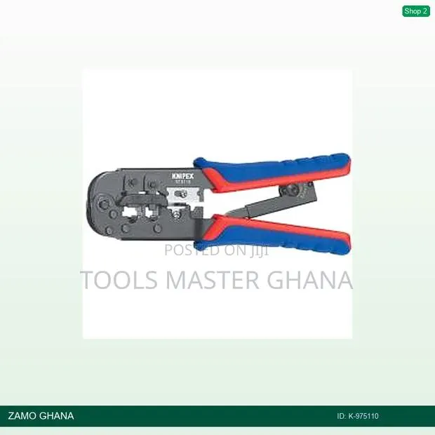 Crimping Plier 190mm for Western Plugs Network Red/Blue - K-975110 · Photo 1