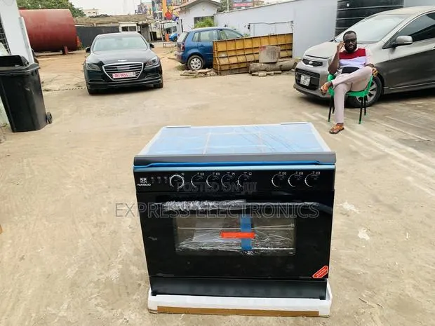 Freestanding Gas Cooker Black Nasco 5burner 60/90 Oven Rotisserie · Photo 1