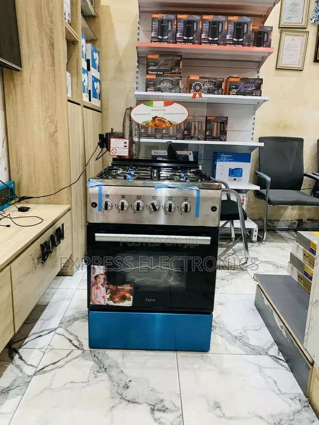 Stainless Steel Gas Cooker Oven New Line 4b 60/60 · Photo 1