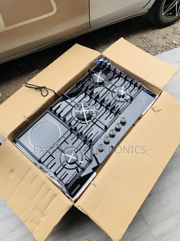 Newly in Box Kenwood 90cm Tempered Glass 4 Gas + 1 Electric Black · Photo 1