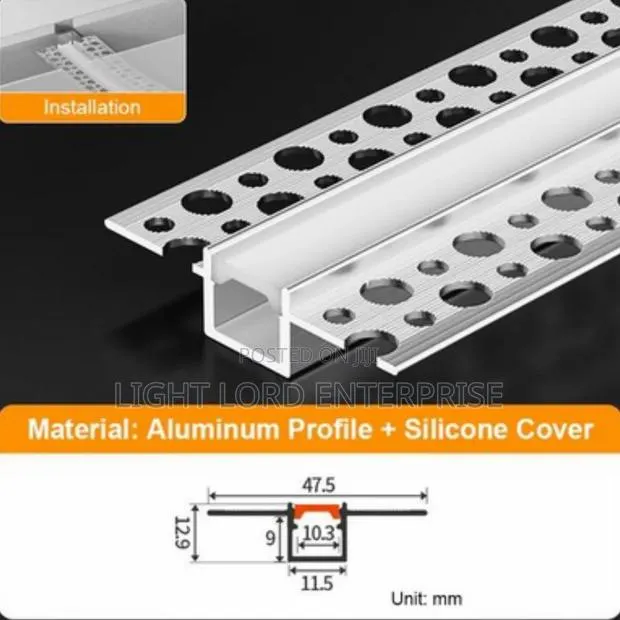 Poshplus Plaster Boards Aluminum Profiles Channel 10feet · Photo 1