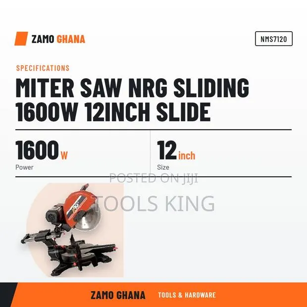 Miter Saw NRG Sliding 1600W 12Inch Slide - NMS7120 · Photo 1