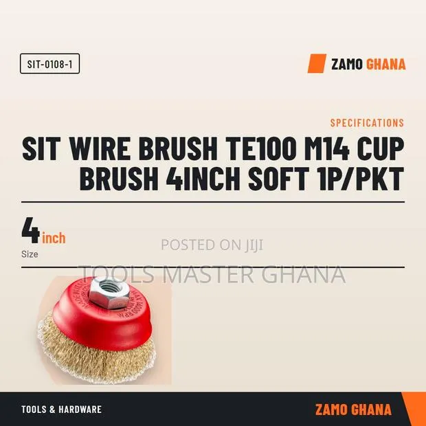 Sit Wire Brush Te100 M14 Cup Brush 4Inch Soft 1p/PKT - SIT-0108-1 · Photo 1
