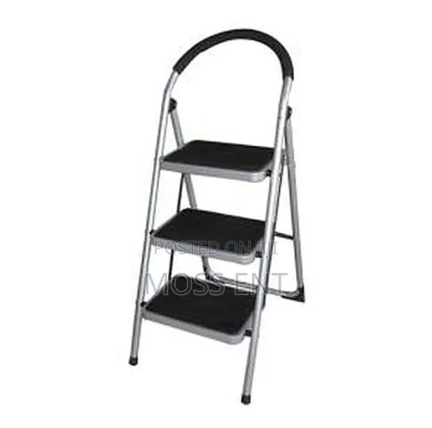3 Steps Foldable Ladder Steel Black - Ly603 · Photo 1