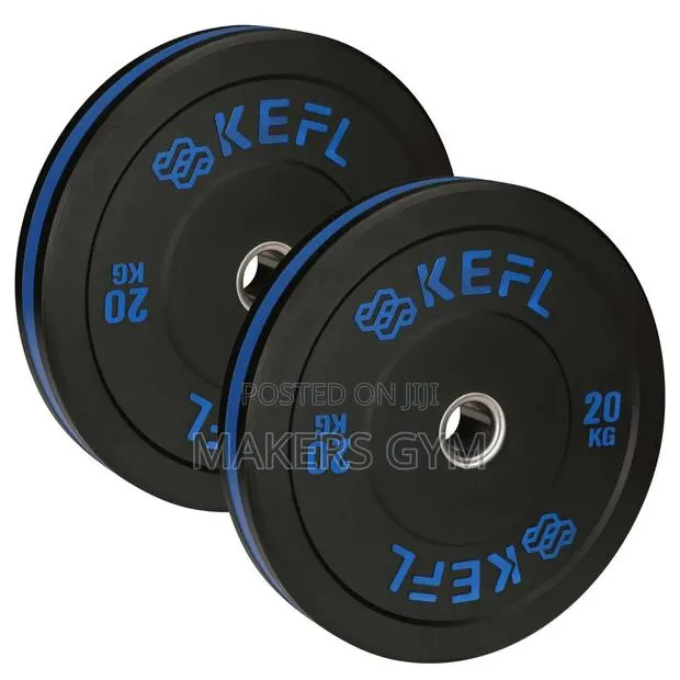 20kg Pair Olympic Bumper Plate(Blu Blk) · Photo 1