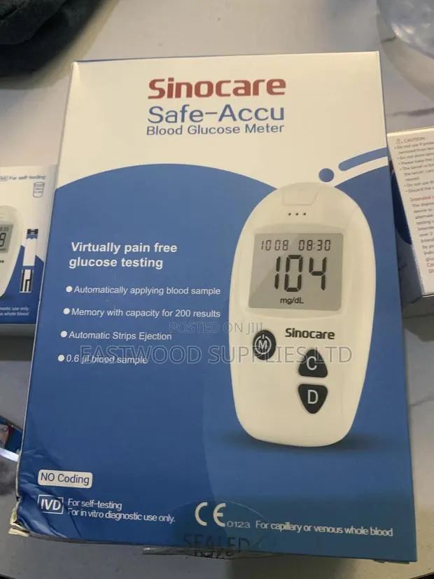 Sinocare Safe- Accu Glucometer + 50strips and Lancets · Photo 1