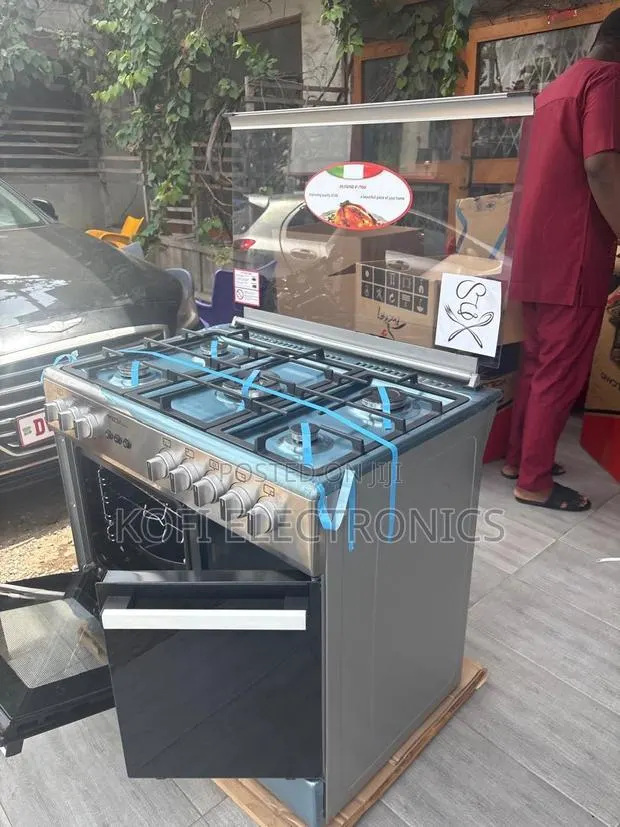 Mediatech 60x90 Grey Gas Cooker Elegant Finish, Reliable Heat · Photo 1