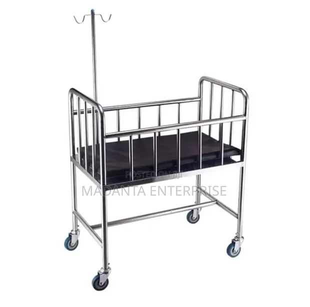 Stainless Steel Hospital Baby Cot · Photo 1