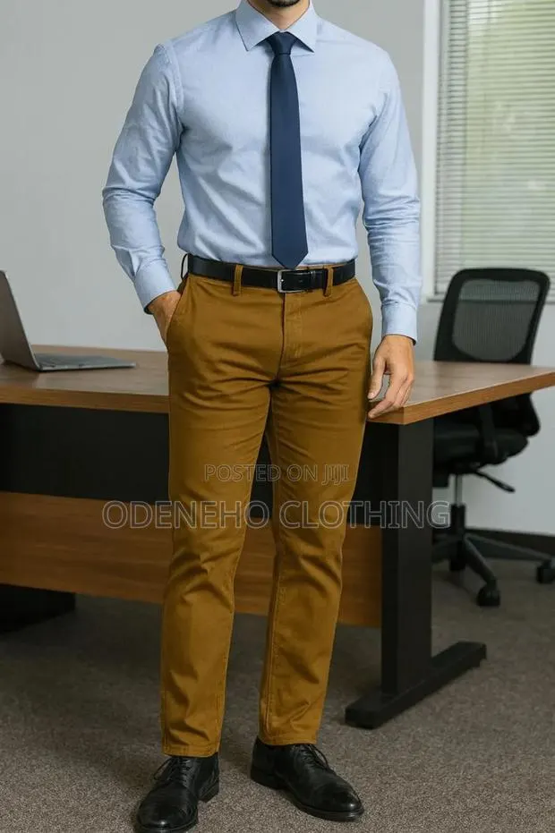 Straight Khaki Trousers · Photo 1