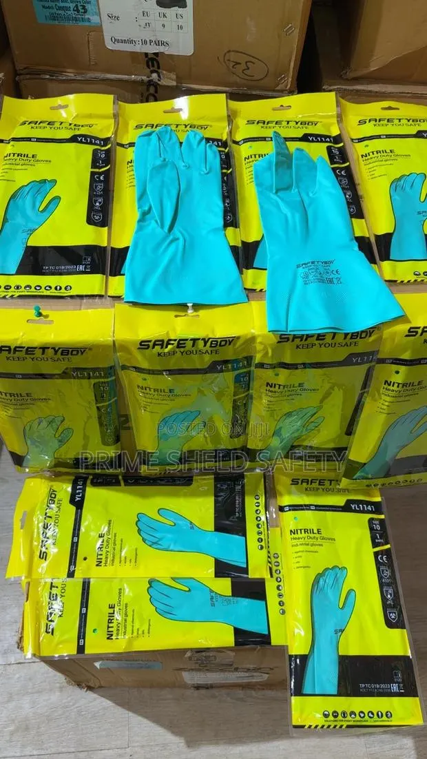 SafetyBoy Nitrile Heavy Duty Gloves – Chemical & Industrial Gloves · Photo 1