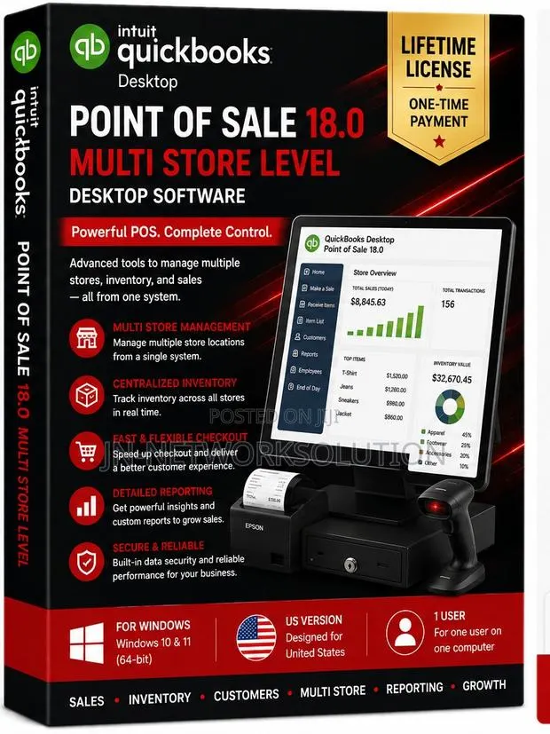 Intuit QuickBooks Desktop Point of Sale 18.0 (Multi Store Level) · Photo 1