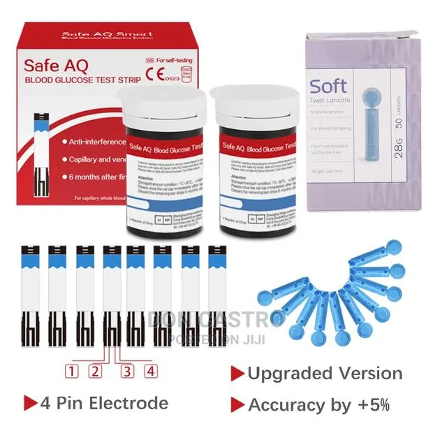 Sinocare Blood Glucose Test Strips 50 With 50 Lancets · Photo 1