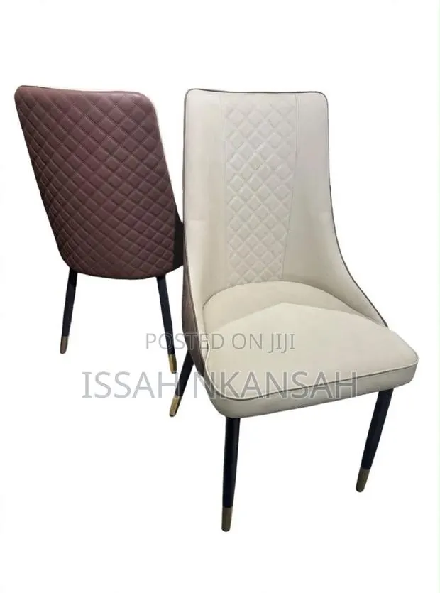Beige + Brown Quilted Chair · Photo 1