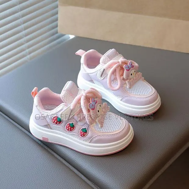 My Melody Pink Kids Sneakers – Cute Strawberry Casual Shoes · Photo 3