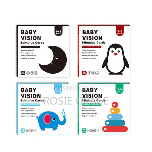 4 Set Vision Stimulation Cards From Baby to Toddler · Photo 1