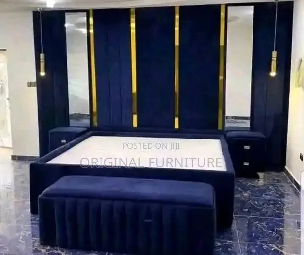 Over Size Queen Size Bed Frame Ottoman and Side Drawers · Photo 1