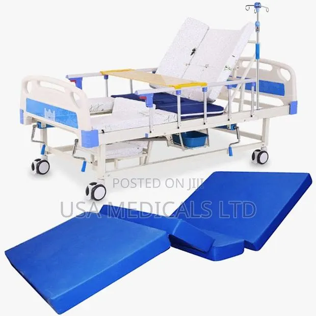 Hospital Bed 2 Crank Set With 6"Inch Mattress(High Density) · Photo 1