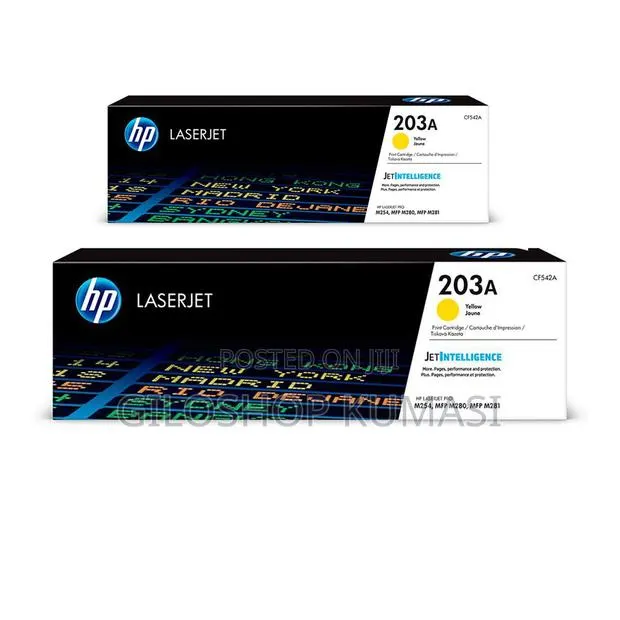 Hp 203a Cf542 Original Laserjet Toner Cartridges Yellow · Photo 1