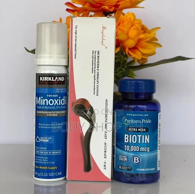 Kirkland Foam With Derma Roller and Biotin for Hair and Beard Growth · Photo 1