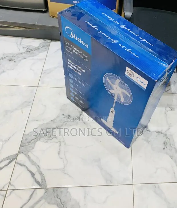 Secure Quality Midea 18′′ Rechargeable Stand Fan (Model FS45-23MRD) · Photo 1