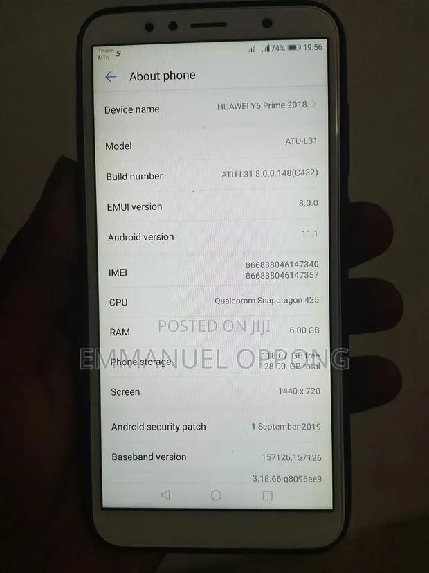 Huawei Y6 2018 16 GB Gold · Photo 1