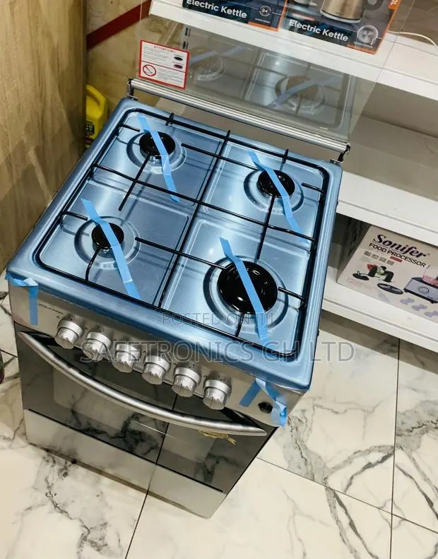 Unique Sleek Grey Volcano 50×50 Cm Free Standing Gas Cooker · Photo 1