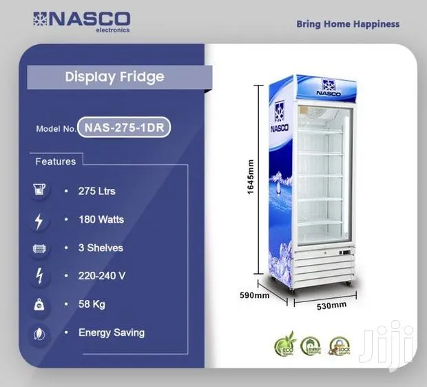 Nasco Display Fridge 275ltr [Nas-275-1dr] · Photo 1