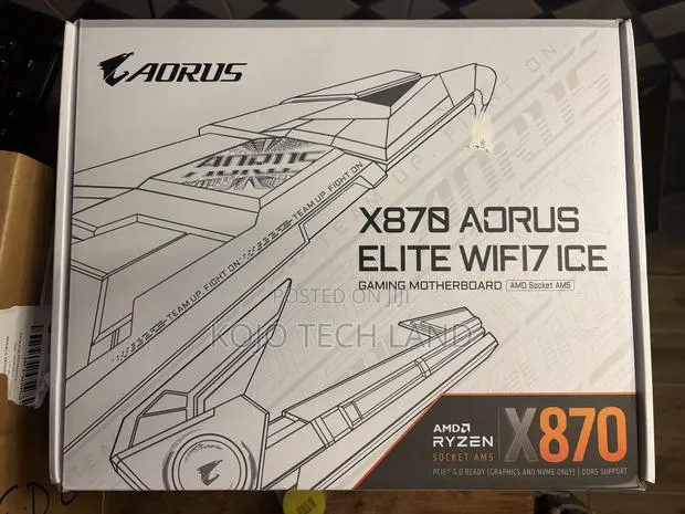 Gigabyte X870 Aorus Elite Wifi7 Ice Amd Am5 Lga 1718 Motherboard, Ddr5 · Photo 1
