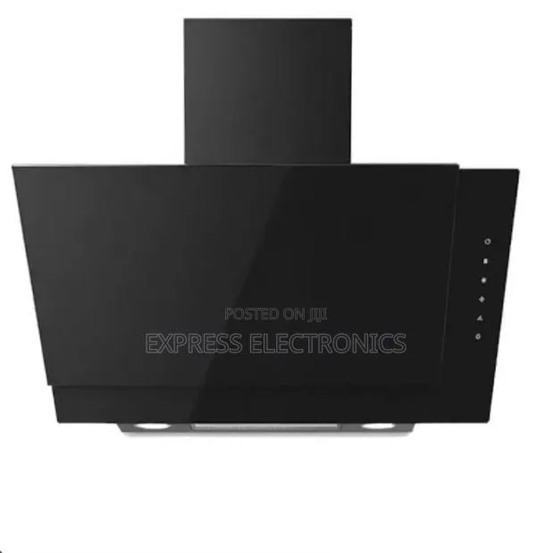 Call Midea 90cm Angled Cooker Hood W/ Black Tempered Glass · Photo 1