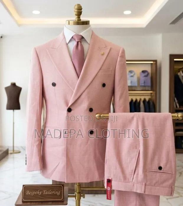 Pink Double Breasted Bespoke Suits-Perfect for Weddings · Photo 1