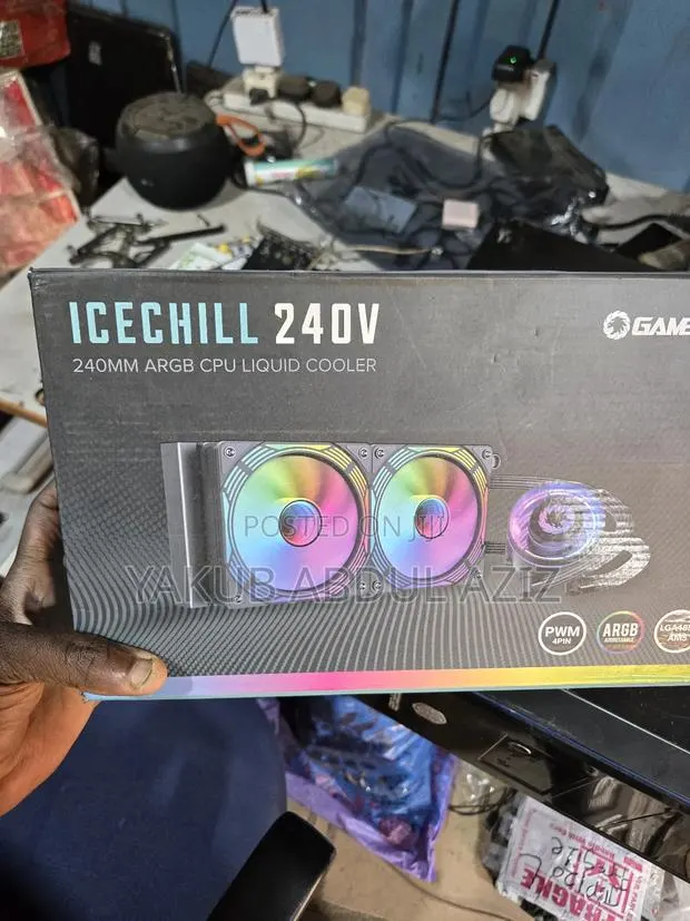 Intel and Amd Cpu Liquid Cooler RGB Double Fan Support Up to 14th Gen · Photo 1