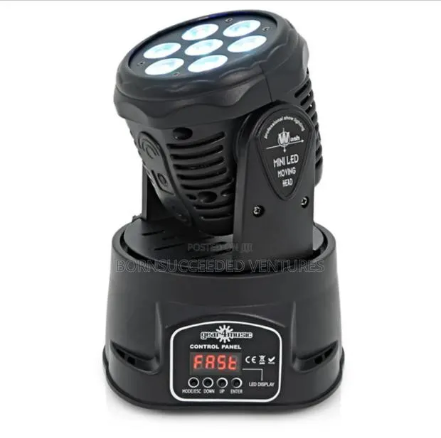 7 X 10w Mini Led Moving Head Light by Gear4music, Black - B · Photo 1