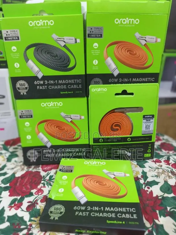 Oraimo SpeedLine 4 Magnetic 2in1 60W Fast Charge Cable · Photo 1