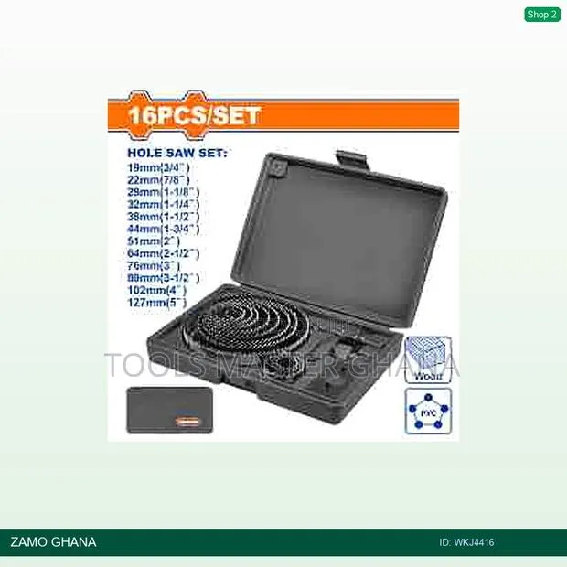 16pcs Carbon Steel Hole Saw - Wkj4416 · Photo 1
