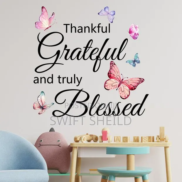Greateful and Blessed Wall Sticker · Photo 1