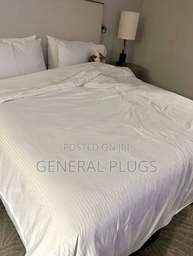 Cotton Comfort That Last ;White Stripped Duvet Cover Only · Photo 1