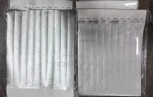 White and Silver Ticket Wristband