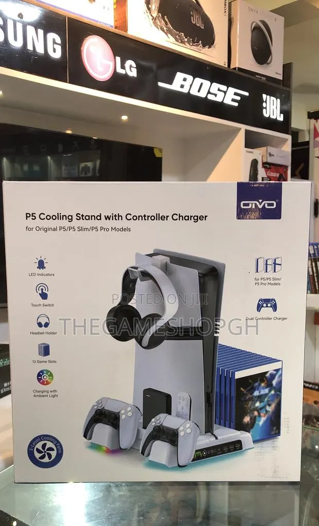 Ps5 Cooling Stand and Controller Charging Station · Photo 1