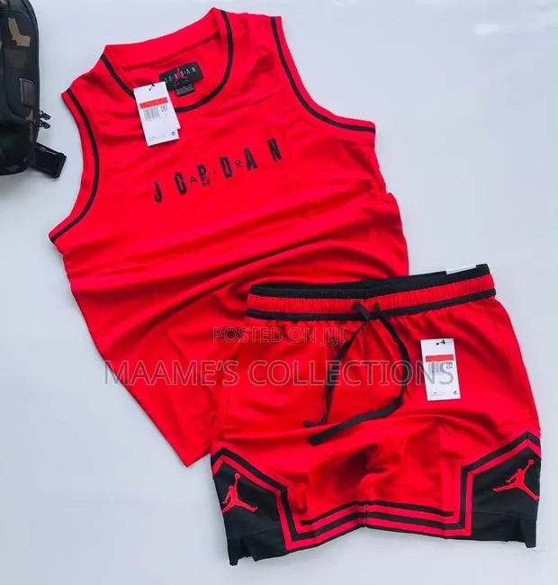 Jordan Sleeveless, Mesh Basketball Jersey / Tank Top and Shorts Set. · Photo 1