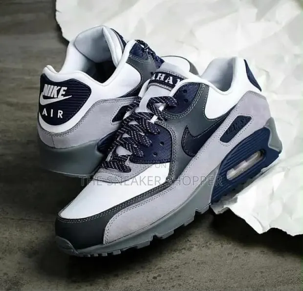 Nike Air Max 90 - "White / Wolf Grey / Midnight Navy" · Photo 1