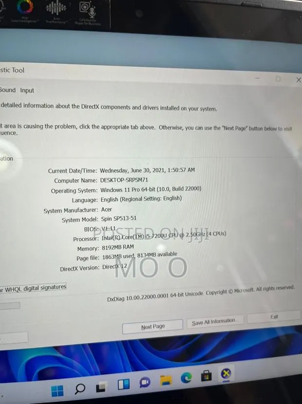 Laptop Acer Aspire 5 8GB Intel Core I5 SSD 512GB · Photo 1