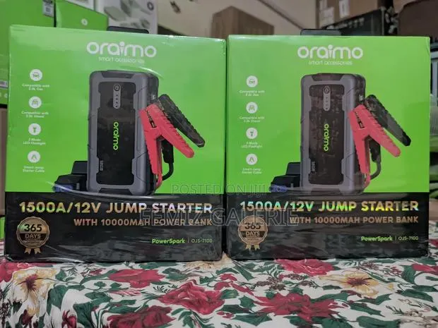 Oraimo Powerspark 1500a 12v Car Jump Starter With 10000mah Power Bank · Photo 1