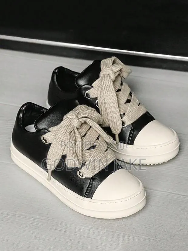 Affordable Rick Owens - Black White Low-Top Sneakers · Photo 1
