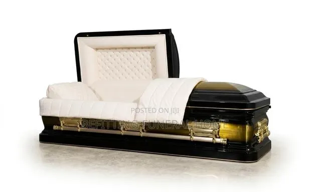 Black Gold Majesty Metal Casket · Photo 1