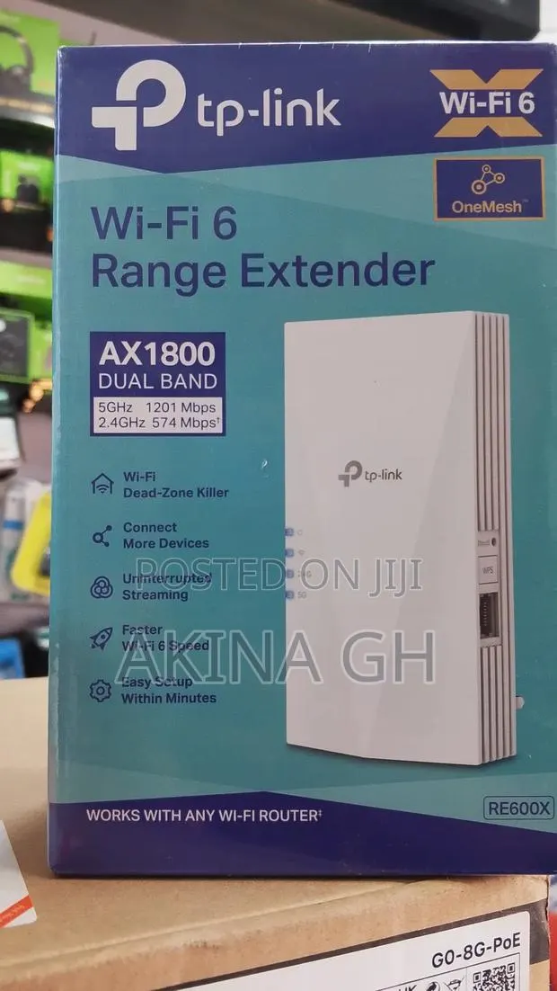 Tp Link Wi-Fi 6 Range Extender Ax1800 Dual Band (Re600x) · Photo 1