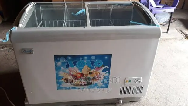 Novo Double Door Display Freezer – 258 Litre White · Photo 1