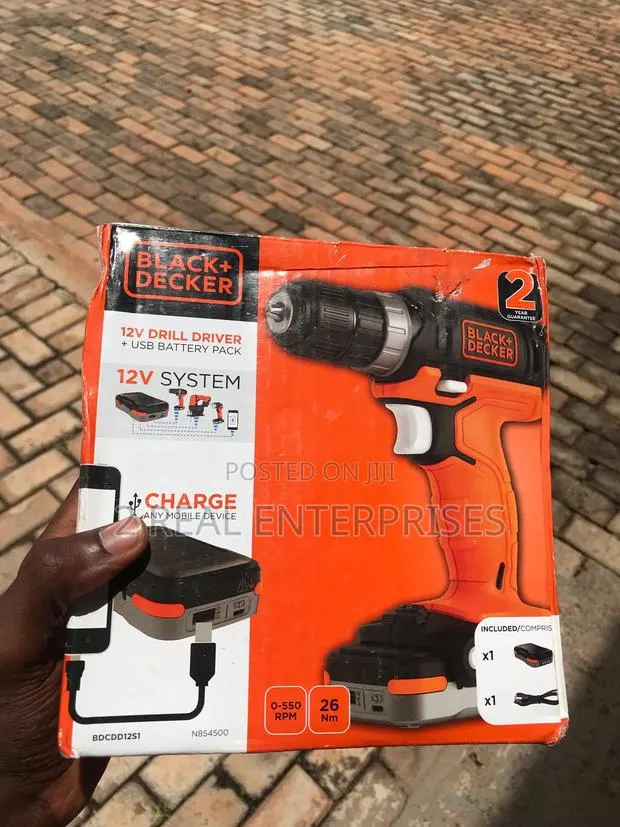 Black+Decker 12v Drill Driver With Usb Battery Pack · Photo 1