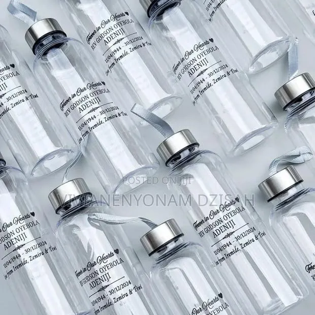 Transparent Glass With Branding · Photo 1